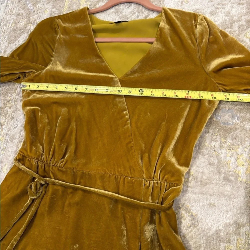 J. Crew Holiday Wrap Velvet Blouse in Gold